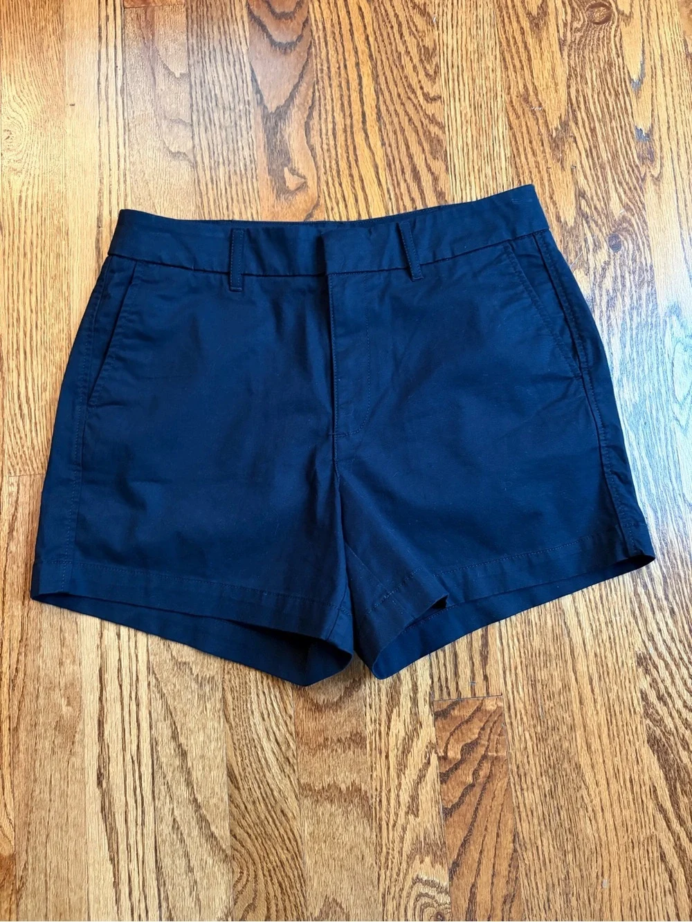 Quince Organic Stretch Cotton Chino Shorts Black Size 4